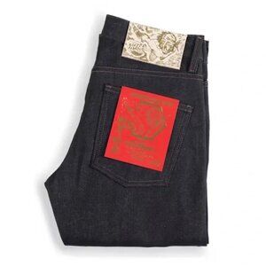 Naked and Famous year of the Monkey special edition Jeans super skinny guy